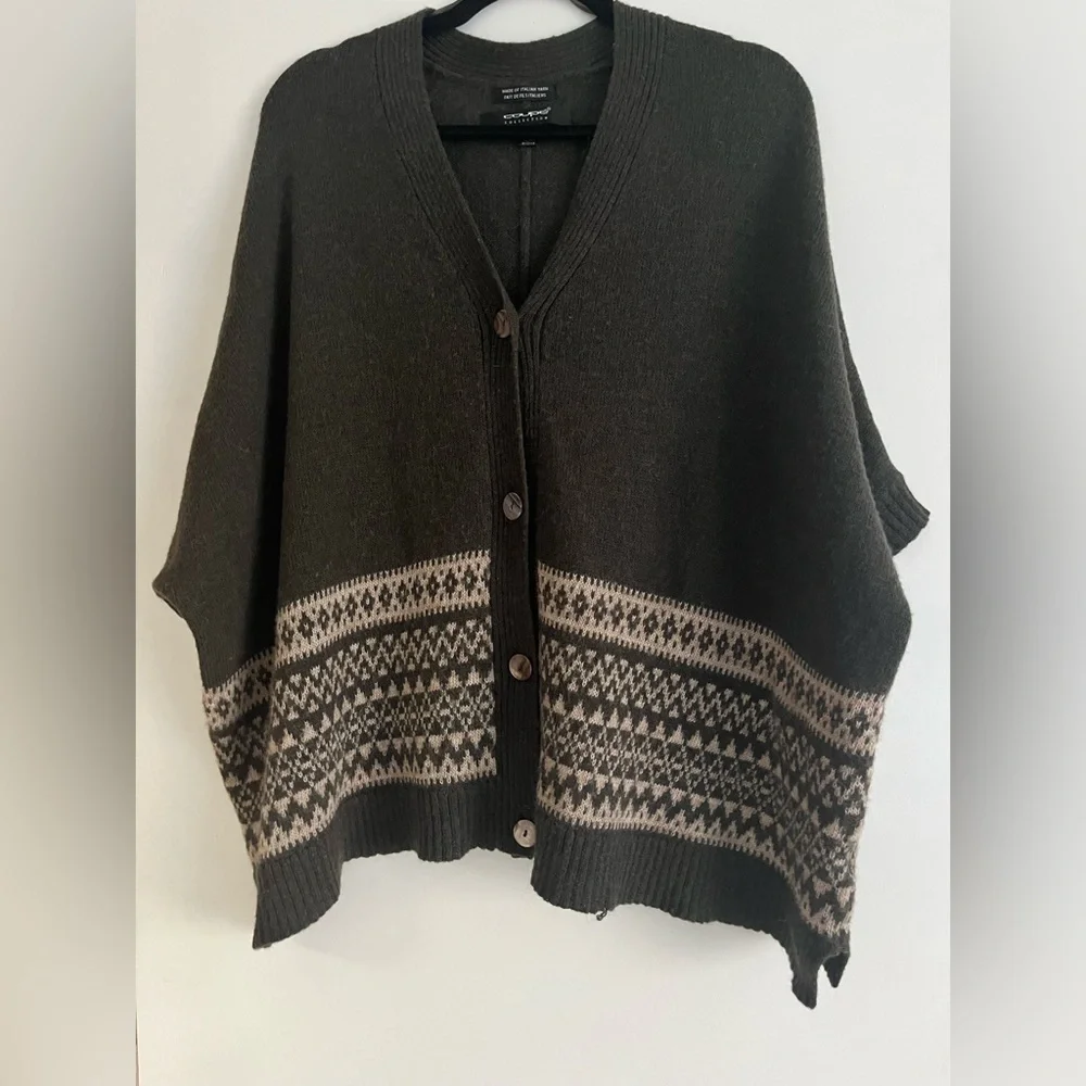 Nwot Coupe Collection Italian Alpaca Cardigan Short Sleeve Size S. - Picture 2 of 3